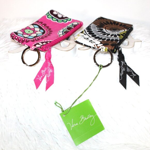 Vera Bradley Zip ID Case Bundle of 2/Cocoa Moss (New), Cupcake (Preowned) - Picture 14 of 16